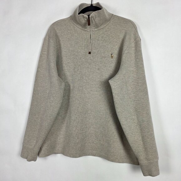 Polo Ralph Lauren Other - Polo Ralph Lauren 1/4 Zip Preppy 100% Cotton Men XL Long Sleeve Pullover Sweater